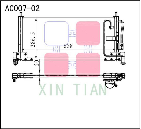 AC007-08 昌河北斗星冷凝器 AC Condenser for CH6350A