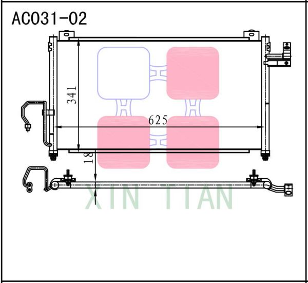 AC031-08 日系 马自达冷凝器 AC Condenser for Mazda 2.4L (China Market)