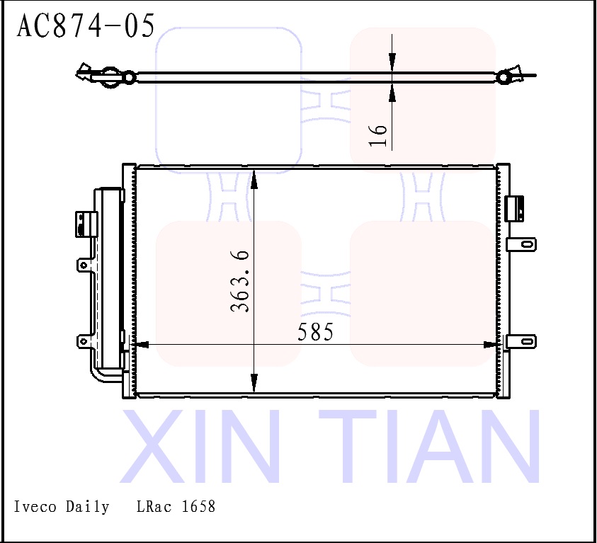 AC874-08 依维柯冷凝器 AC Condenser for Iveco Daily OEM#5801255825